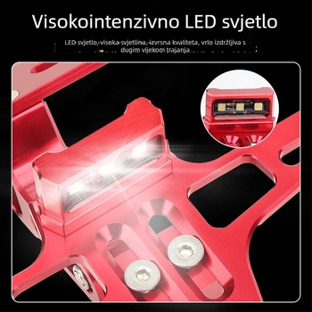 CNC prilagodljivi nosač registarske pločice za motocikl sa svjetlom — aluminijska legura, univerzalna kompatibilnost, JS