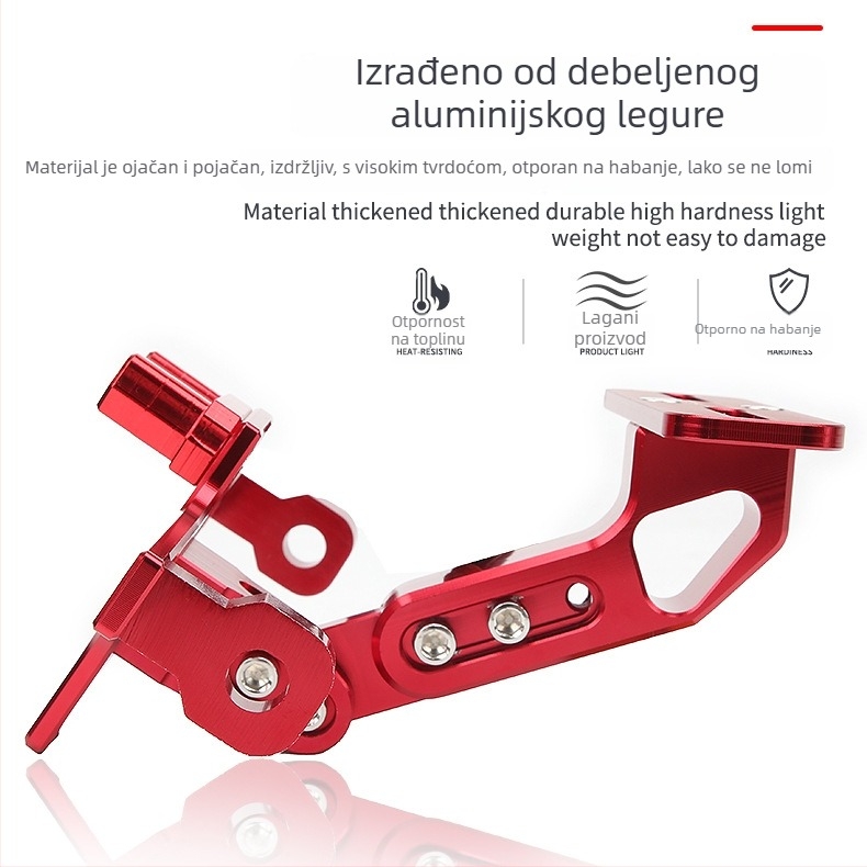 CNC prilagodljivi nosač registarske pločice za motocikl sa svjetlom — aluminijska legura, univerzalna kompatibilnost, JS