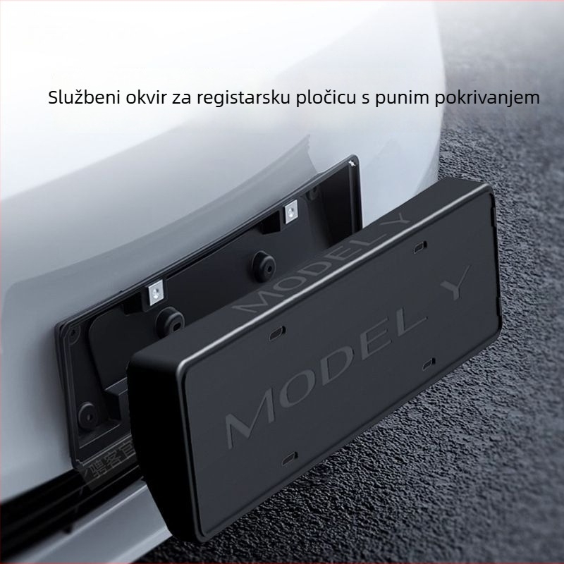 Okvir registarske pločice Tesla Model Y i Model 3 – plastični, zaštitni, kompatibilan Model Y/Model 3