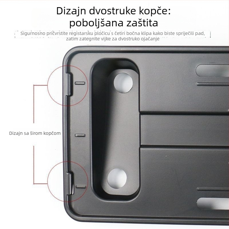 Okvir registarske pločice Tesla Model Y i Model 3 – plastični, zaštitni, kompatibilan Model Y/Model 3