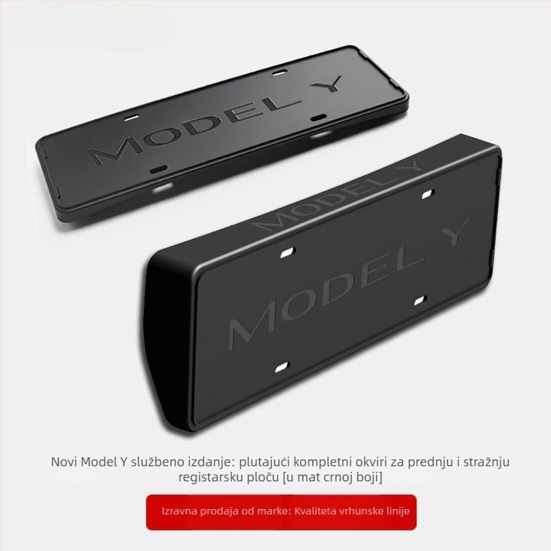 Okvir registarske pločice Tesla Model Y i Model 3 – plastični, zaštitni, kompatibilan Model Y/Model 3