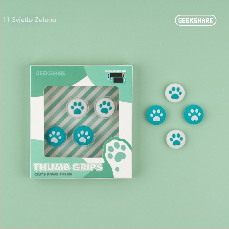 Nintendo Switch Lite silikonske kapice za joystick s uzorkom mačjih kandži – set od četiri kapice; kompatibilan s Nintendo Switch i Switch Lite; težina oko 19 g