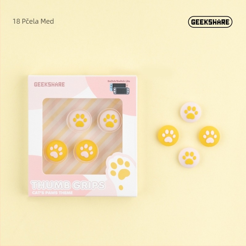 Nintendo Switch Lite silikonske kapice za joystick s uzorkom mačjih kandži – set od četiri kapice; kompatibilan s Nintendo Switch i Switch Lite; težina oko 19 g