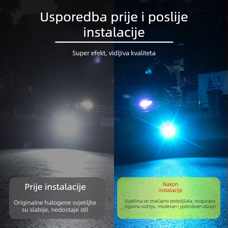 LED svjetlo za maglu s laserskom lećom, aluminijsko kućište, za H11, 12V, 20W, 6500K, LED 3030