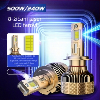 Visoko svjetleći LED far za automobil 500W (12V, IP68, 5000lm, 50000h)