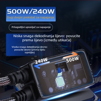 Visoko svjetleći LED far za automobil 500W (12V, IP68, 5000lm, 50000h)