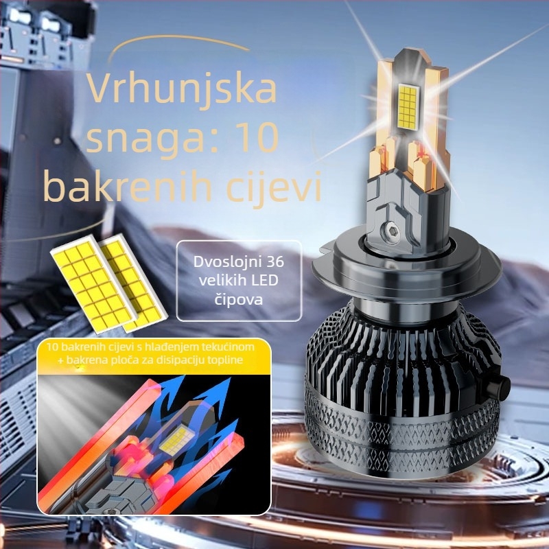 Automobilsko LED prednje svjetlo, 200W, 12V, 39800LM, IP68, kompatibilno s H1/H3/H4/H7/H11/9005/9006/9012