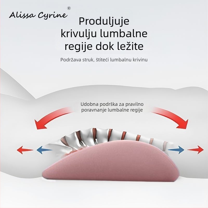 Jastuk za donji dio leđa od memory pjene za spavanje u krevetu i u automobilu, univerzalna kompatibilnost, minimalistički dizajn, umjerena prozračnost