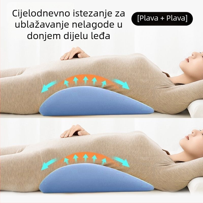 Jastuk za donji dio leđa od memory pjene za spavanje u krevetu i u automobilu, univerzalna kompatibilnost, minimalistički dizajn, umjerena prozračnost