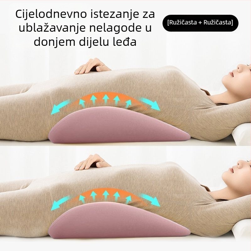 Jastuk za donji dio leđa od memory pjene za spavanje u krevetu i u automobilu, univerzalna kompatibilnost, minimalistički dizajn, umjerena prozračnost