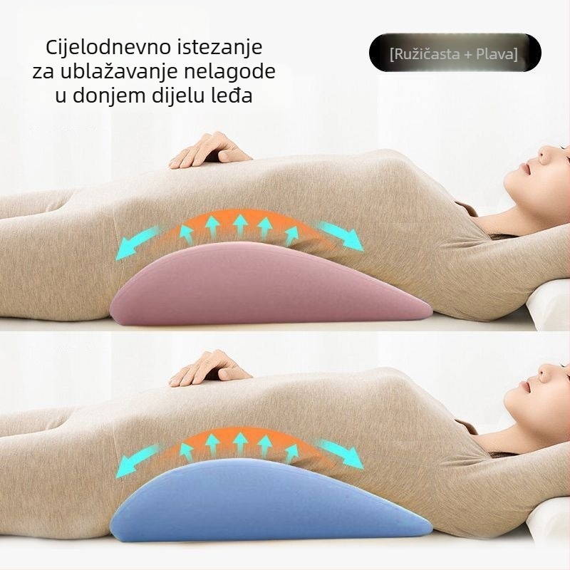 Jastuk za donji dio leđa od memory pjene za spavanje u krevetu i u automobilu, univerzalna kompatibilnost, minimalistički dizajn, umjerena prozračnost