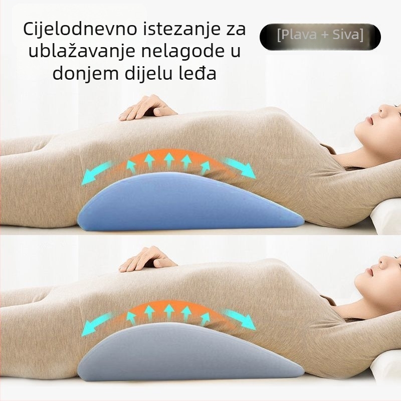 Jastuk za donji dio leđa od memory pjene za spavanje u krevetu i u automobilu, univerzalna kompatibilnost, minimalistički dizajn, umjerena prozračnost