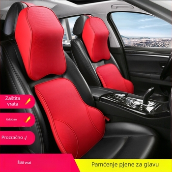 Jastuk za naslon automobila s pjenom memorijske vrste koja se polako vraća – umjetna koža, lumbalna podrška, za sve sezone, opća kompatibilnost