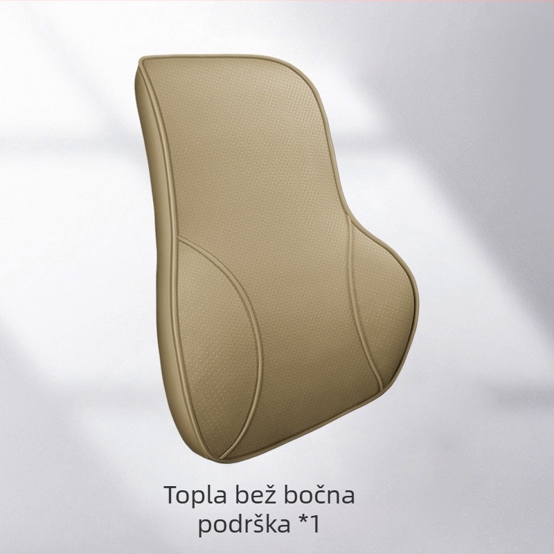 Jastuk za naslon automobila s pjenom memorijske vrste koja se polako vraća – umjetna koža, lumbalna podrška, za sve sezone, opća kompatibilnost