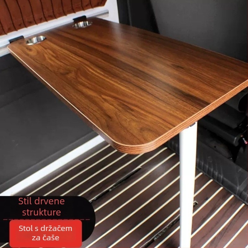 Zidni sklopivi drveni stol za automobil – univerzalno skladištenje (Materijal: Drvo; Instalacija: Zidno montiranje; Tip: Sklopivi stol; Kompatibilnost: Univerzalna)