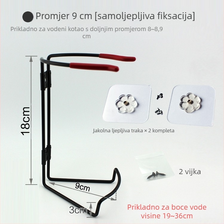 Držač električne čajnice za automobil – metalna konstrukcija, model TS11, kompatibilan s drugim dijelovima, vješanje na vrata i stražnji dio sjedala