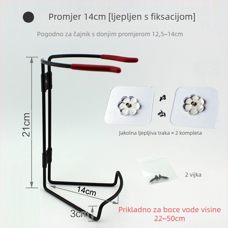 Držač električne čajnice za automobil – metalna konstrukcija, model TS11, kompatibilan s drugim dijelovima, vješanje na vrata i stražnji dio sjedala