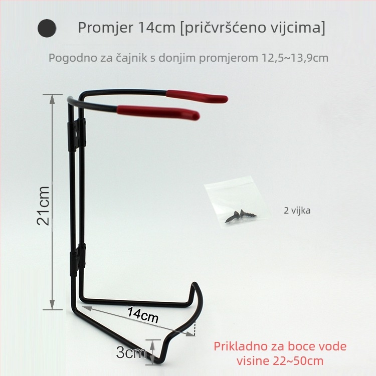 Držač električne čajnice za automobil – metalna konstrukcija, model TS11, kompatibilan s drugim dijelovima, vješanje na vrata i stražnji dio sjedala