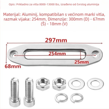 Happy vodilni blok vitle za terenska vozila — aluminijski vodilni blok, okvir za užad i pribor za ograničavanje užeta