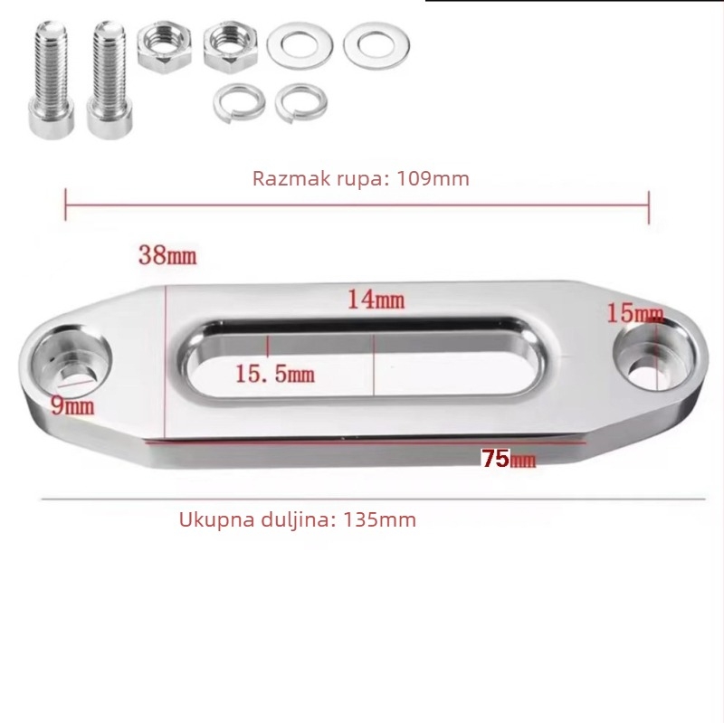 Happy vodilni blok vitle za terenska vozila — aluminijski vodilni blok, okvir za užad i pribor za ograničavanje užeta