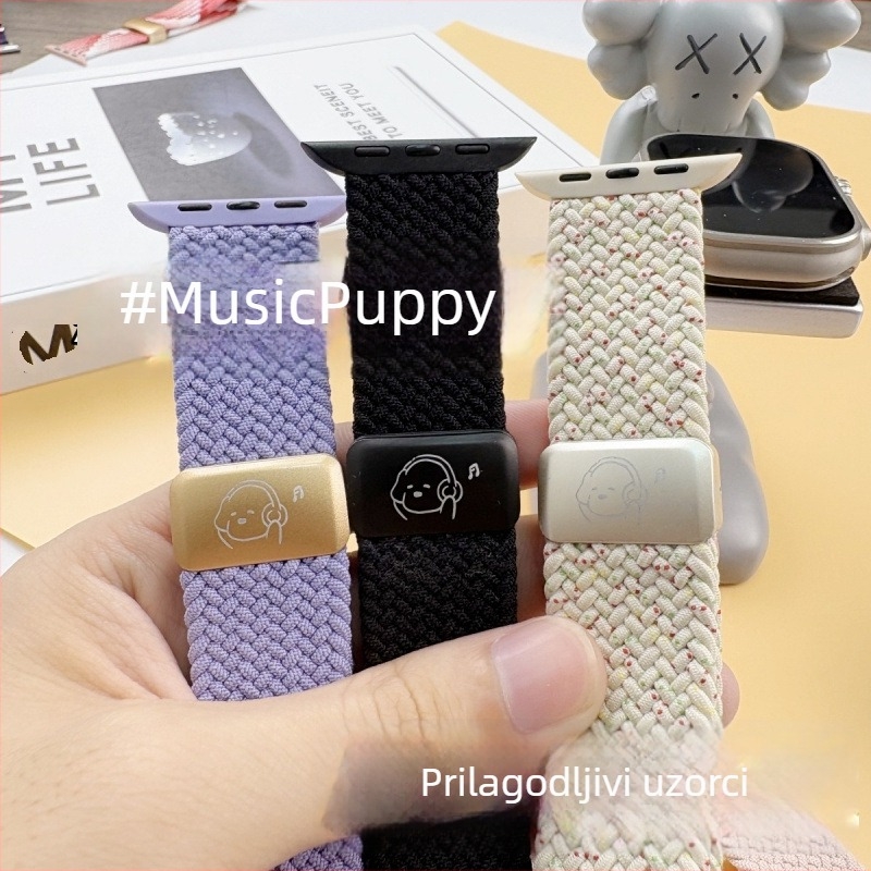 Remen za Apple Watch S8/S9, najlonsko pleten, lasersko graviranje i magnetska kopča