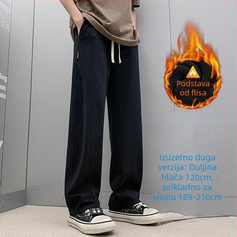 Duge trenirke za visoke muškarce i tinejdžere, ekstra dugačke sportske hlače za jesen i zimu, opuštena kroj