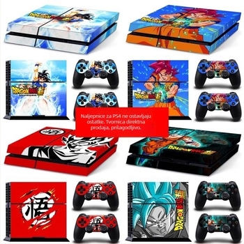 Zaštitna folija PS4 za stare modele (tipovi 10/11/12) s Dragon Ball naljepnicom za kućište, mat film, način obrade: drugi