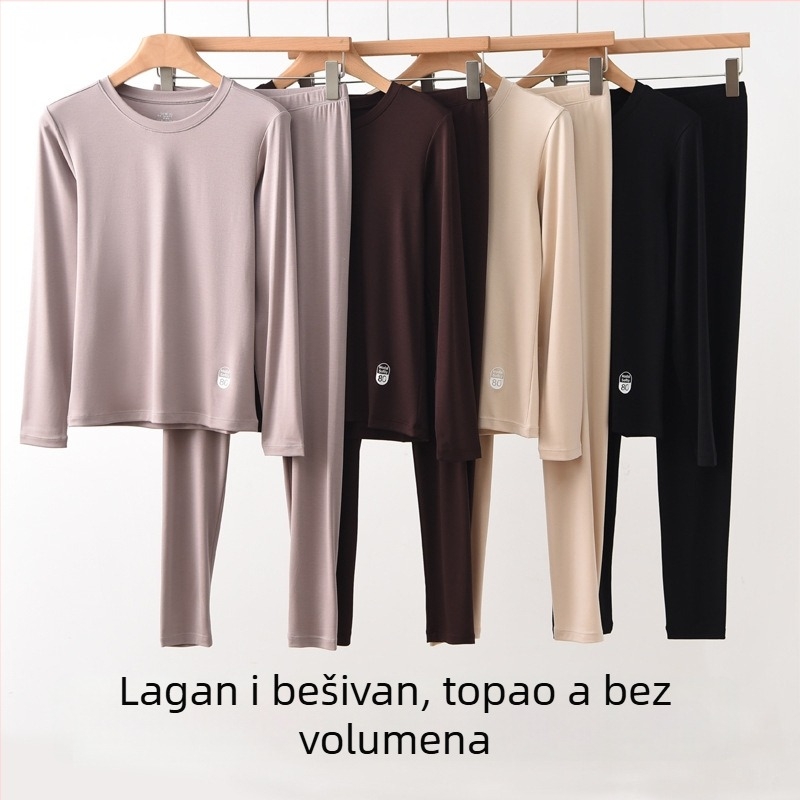 Unisex set termo donjeg rublja od modala za jesen-zimu, 92% modal, 8% spandex, umjerena toplina, težina tkanine 210 g