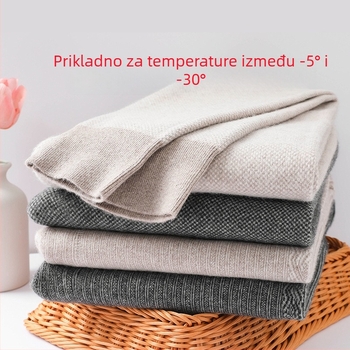 Unisex hlače od vune i kašmira, debele, visok pojas, tople zimske hlače s džakardom; sastav: 45% vuna, 5% kašmir, 30% poliester, 20% druge; debljina 351-400 g/m2