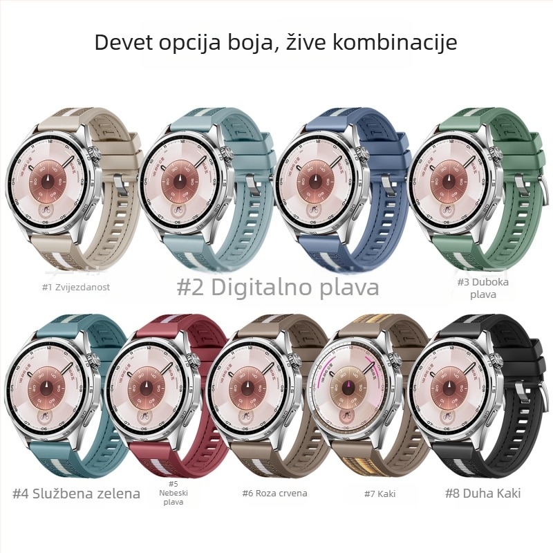 Kompozitna tkanina remen za Huawei GT6/GT5 – 22 mm, kopča s pinom, modni stil, lansiran 2025