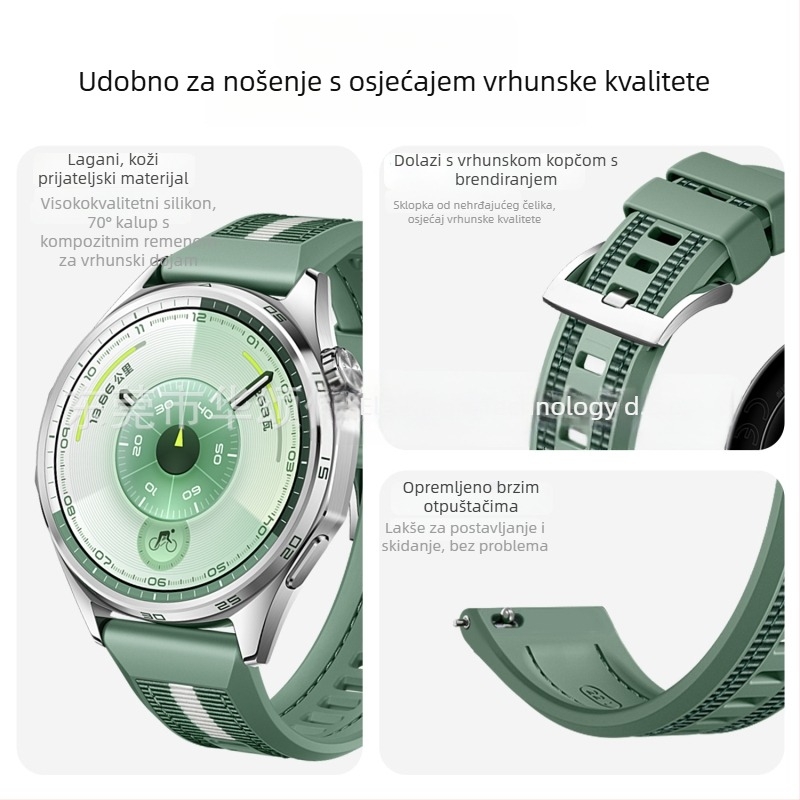 Kompozitna tkanina remen za Huawei GT6/GT5 – 22 mm, kopča s pinom, modni stil, lansiran 2025