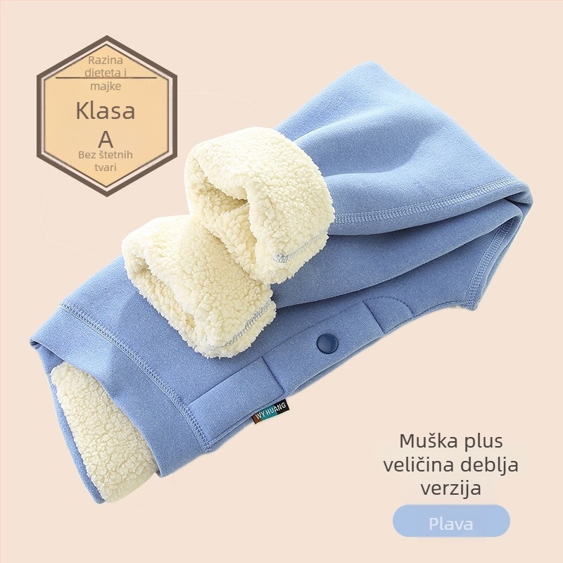 Zimske dječje termalne hlače, visok pas, pamuk, fleš podstava, za djecu od 8 godina