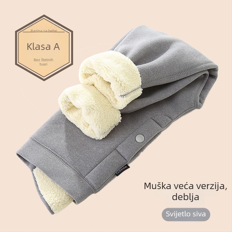 Zimske dječje termalne hlače, visok pas, pamuk, fleš podstava, za djecu od 8 godina