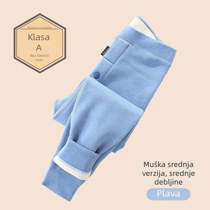 Zimske dječje termalne hlače, visok pas, pamuk, fleš podstava, za djecu od 8 godina