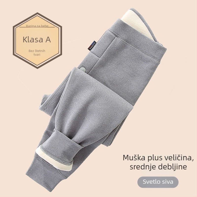 Zimske dječje termalne hlače, visok pas, pamuk, fleš podstava, za djecu od 8 godina