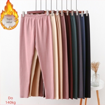 Ženske velvet tople tajice s visokim strukom, bezšivne, dvostrano četkane, De Velvet 251–300 g/m²