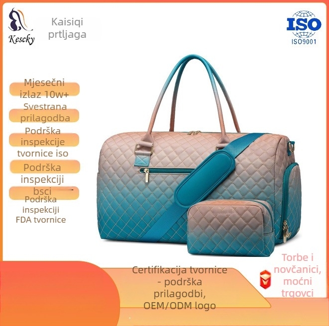 Poslovna putna torba s odjelom za cipele, najlon, 36–55L, vodootporna, odjeljak za suhu i mokru