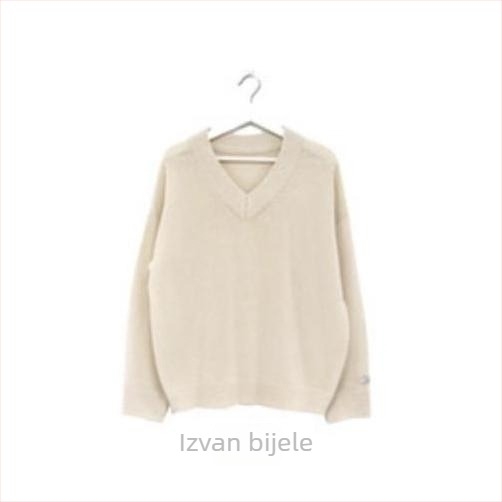 Ženski oversize džemper s V-izrezom, korejski chic, srednja duljina, topao, 8 boja