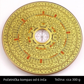 Bakreni Bagua kompas – prenosni Feng Shui alat s Bagua geometrijom