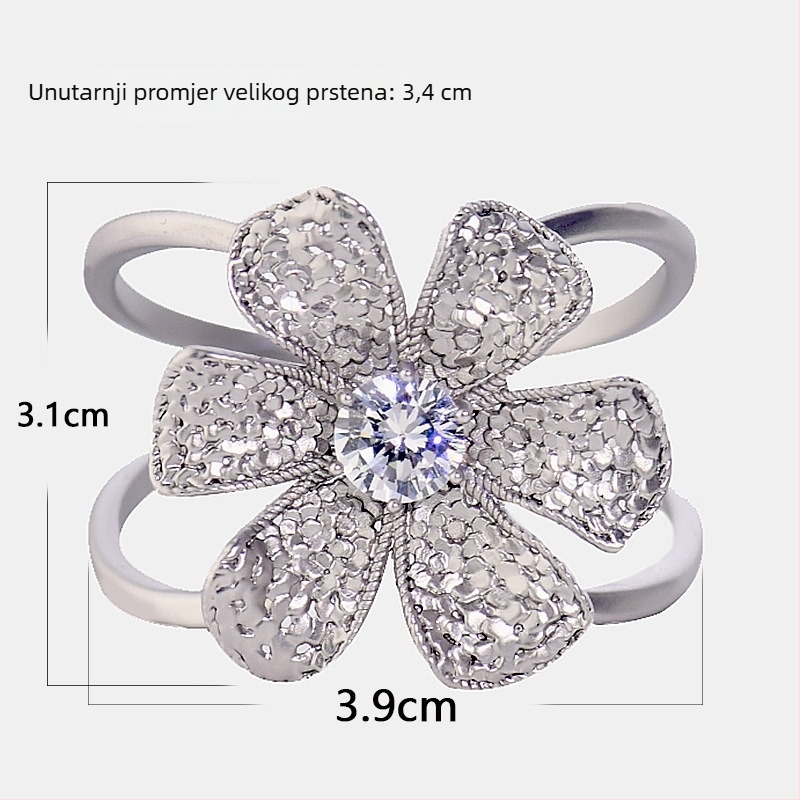 Kuka za kaiš kaputa i šal – legura, mat završetak, ženski minimalistički stil, ugrađeni cirkon, elektroplating