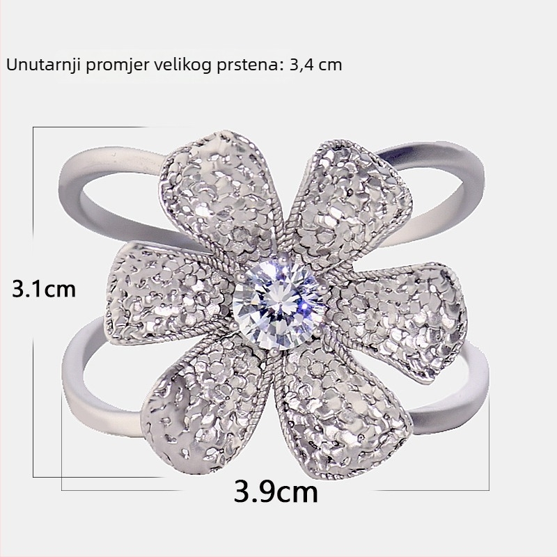 Kuka za kaiš kaputa i šal – legura, mat završetak, ženski minimalistički stil, ugrađeni cirkon, elektroplating