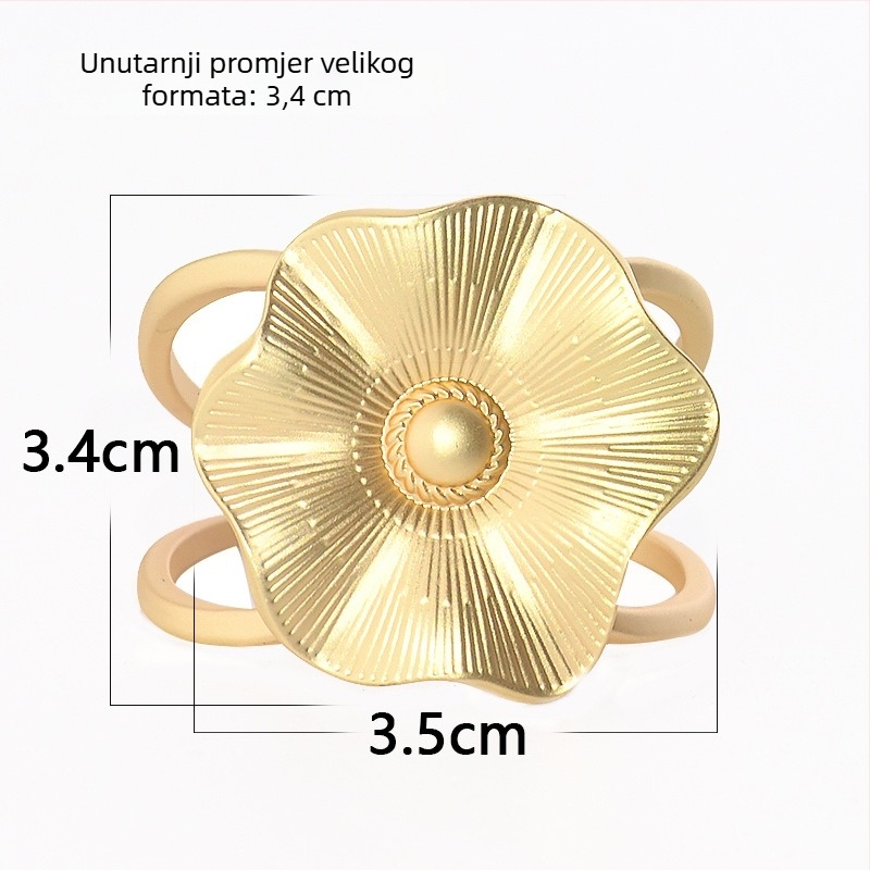 Kuka za kaiš kaputa i šal – legura, mat završetak, ženski minimalistički stil, ugrađeni cirkon, elektroplating