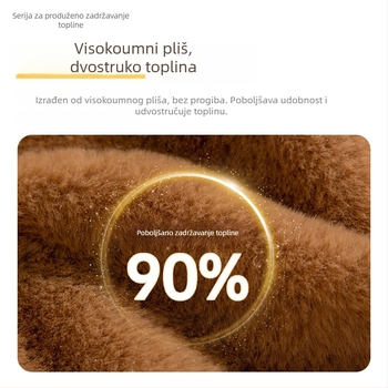 Velika boca za toplu vodu s visokokvalitetnom imitacijom zečje dlake i debelim PVC unutarnjim slojem