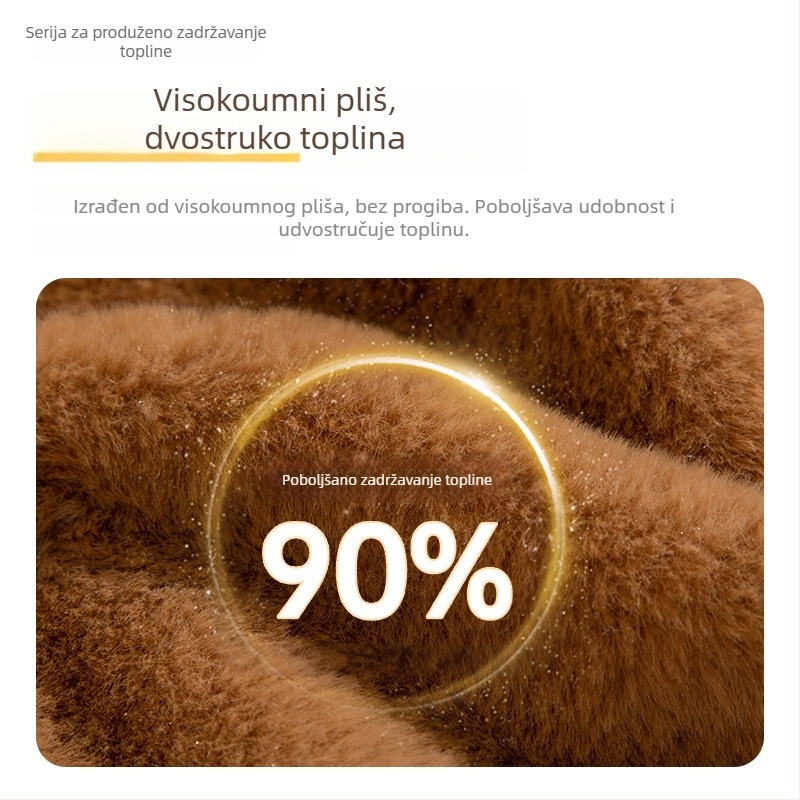 Velika boca za toplu vodu s visokokvalitetnom imitacijom zečje dlake i debelim PVC unutarnjim slojem