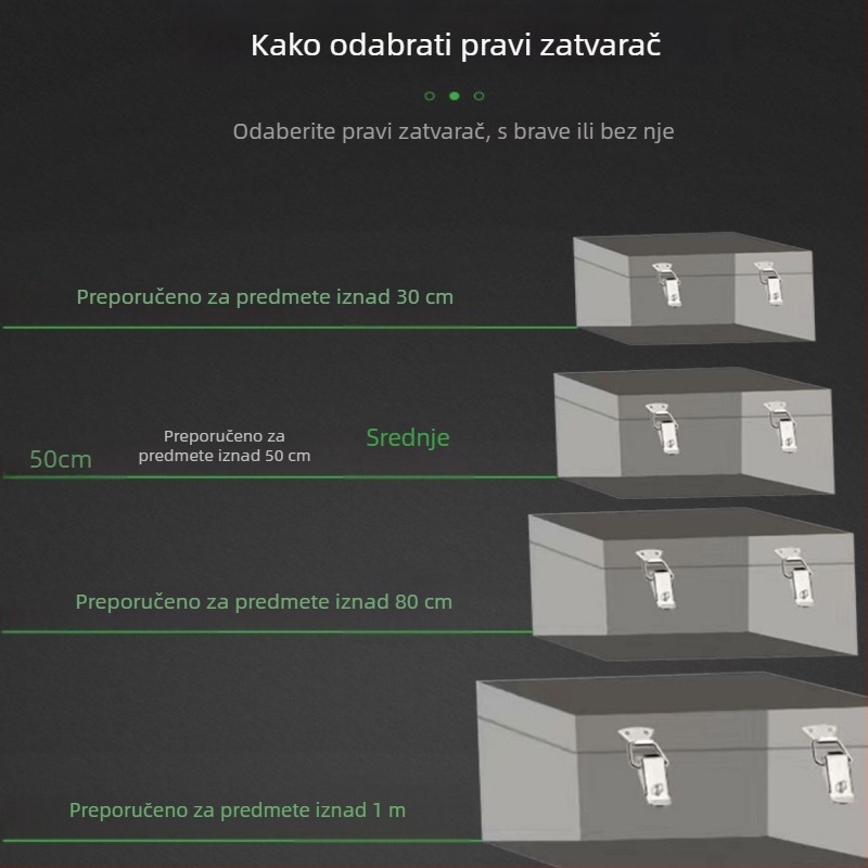 Duckbill zasun za kutiju alata, nehrđajući čelik, 150 g, otisnut logo, prilagodba