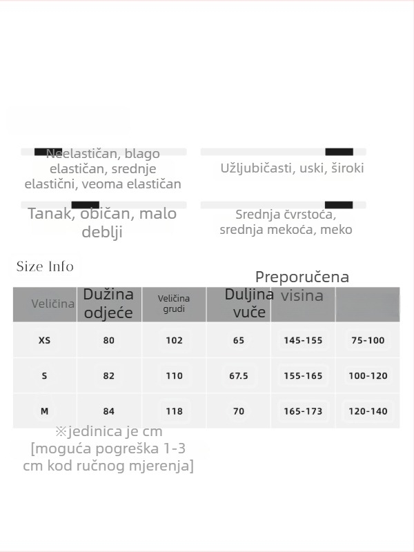 Ženski dvostruki vuneni kaput, srednja dužina, dvostruko kopčanje, ovratnik, gusta vunana smjesa (50–70% vuna, 10–29% poliestera)
