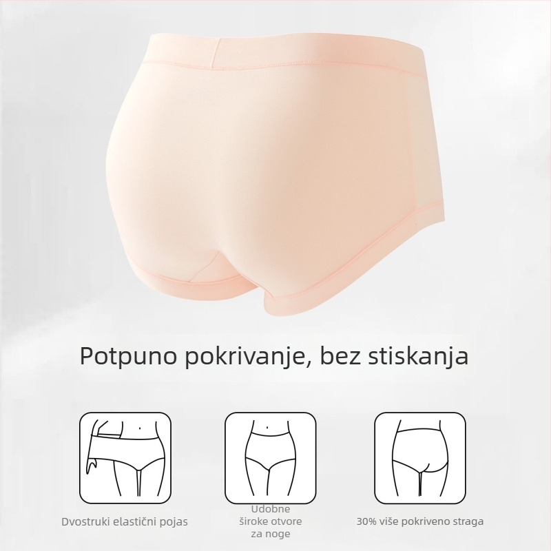 Lunilai Žensko pamučno donje rublje, antibakterijsko, srednje visine, jednobojno, 90-95% pamuka, pamuk u preponi