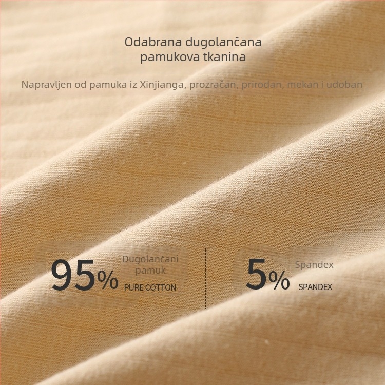 Ženski trokutasti bikini visoki pojas od pamuka, kontrola trbuha, antibakterijski, bez šavova, glavna tkanina 95% pamuk, podstava 100% pamuk