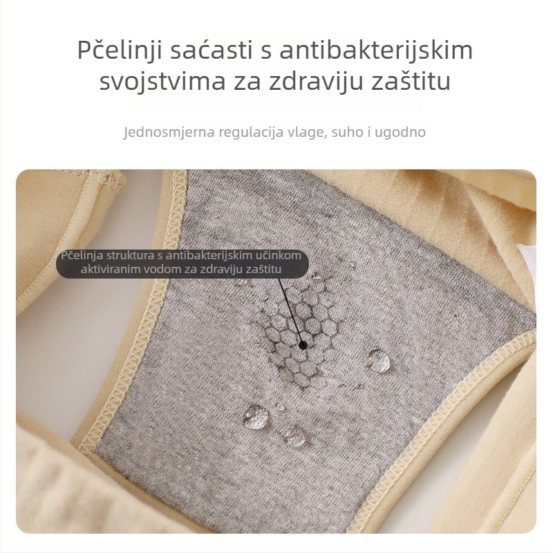Ženski trokutasti bikini visoki pojas od pamuka, kontrola trbuha, antibakterijski, bez šavova, glavna tkanina 95% pamuk, podstava 100% pamuk