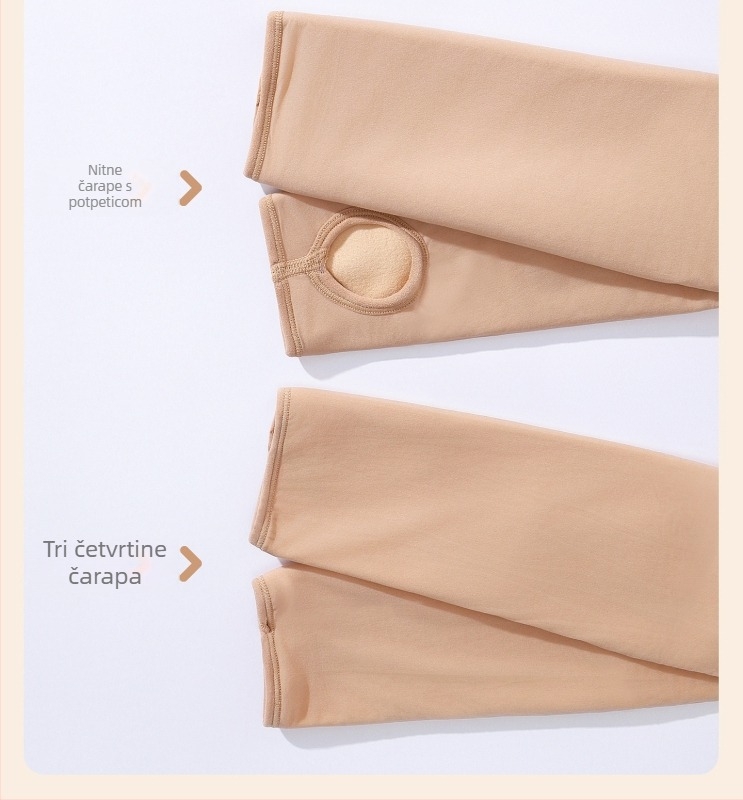 Najlon čarape s podizanjem stražnjice i oblikovanjem, nevidljive ispod odjeće, srednje debljine, s nogavicama, japanski stil